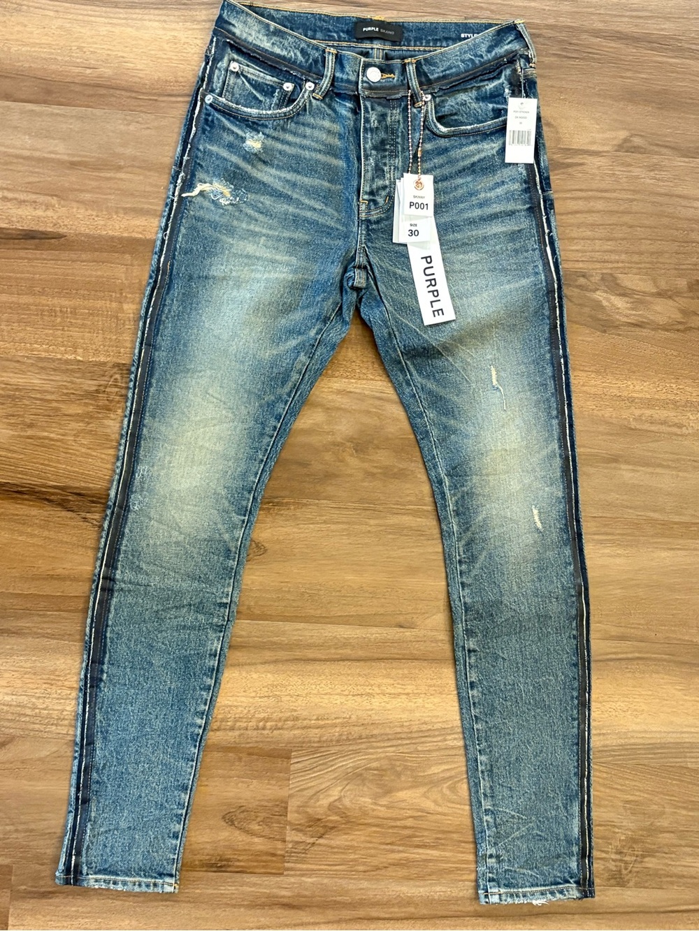 Purple Brand Skinny Jeans in Faded Blue
